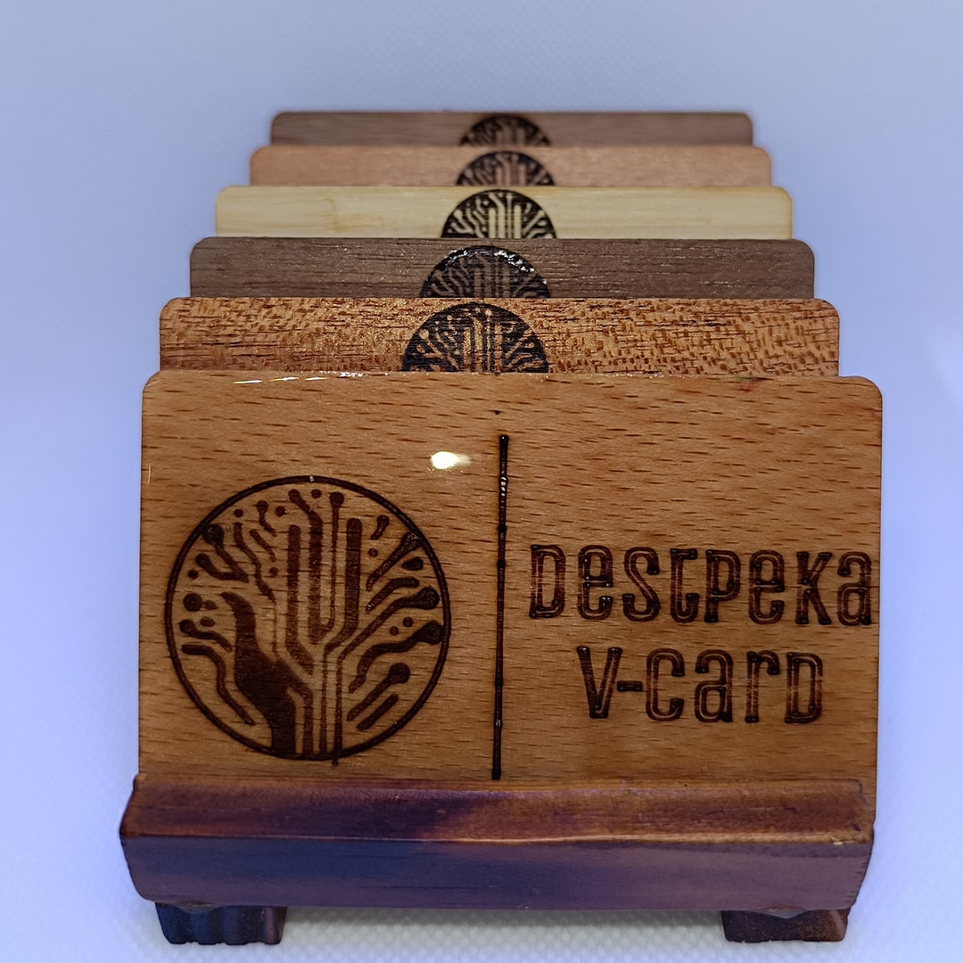 Wooden NFC Business Card-Epoxy Cover