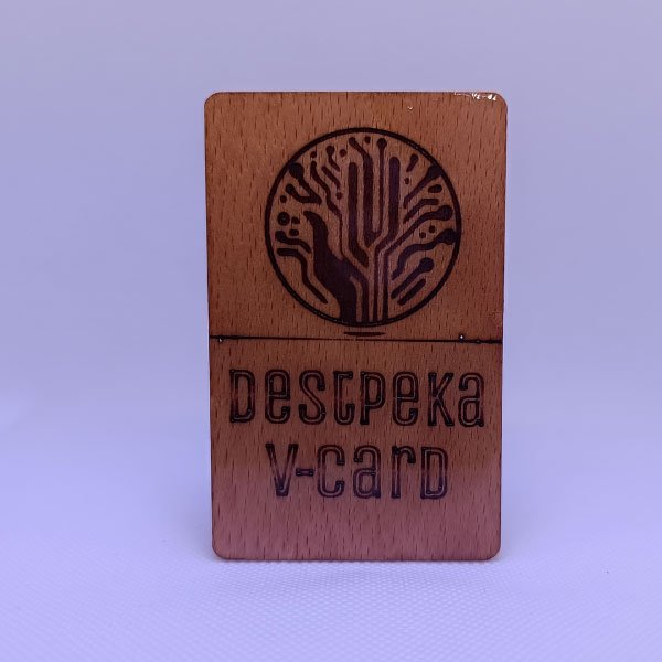 Wooden NFC Business Card-Epoxy Cover