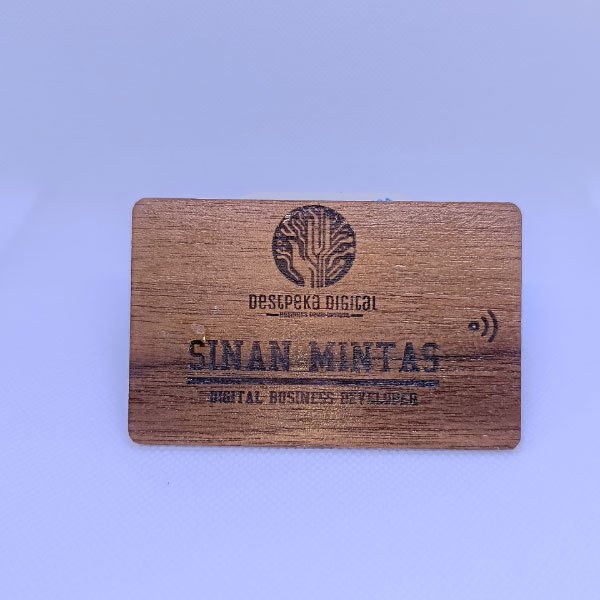 Wooden Nfc Business Card- Black Walnut