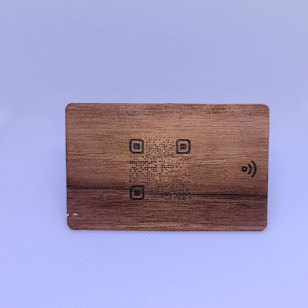 Wooden Nfc Business Card- Black Walnut