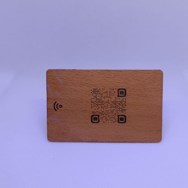 Wooden Nfc Business Card-Beech