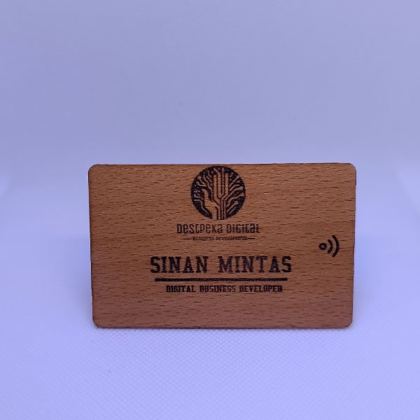 Wooden Nfc Business Card-Beech